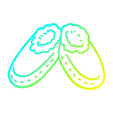 soğuk degrade çizgi çizim karikatür mor terlik