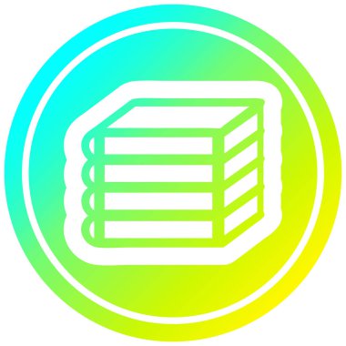 soğuk degrade spektrumda dairesel kitap yığını