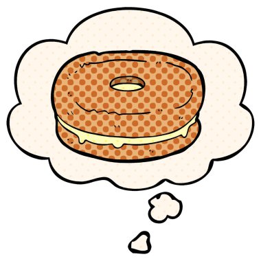 çizgi film bisküvi ve çizgi roman tarzında düşünce balonu
