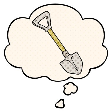 çizgi film kürek ve çizgi roman tarzında düşünce balonu