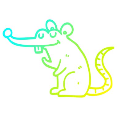 soğuk degrade çizgi çizim karikatür sıçan