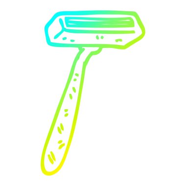 soğuk degrade çizgi çizim karikatür tek kullanımlık jilet