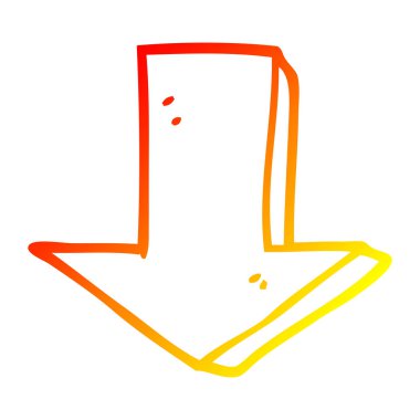 sıcak degrade çizgi çizim karikatür işaret ok