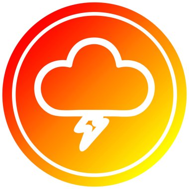 sıcak degrade spektrumda fırtına bulutdairesel