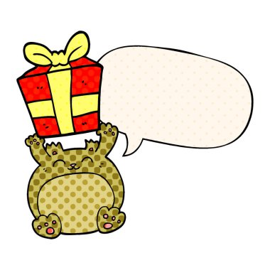 sevimli karikatür noel ayı sıcanda çizgi roman stil