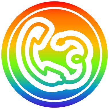 gökkuşağı spektrumlu telefon yakışıklı dairesel