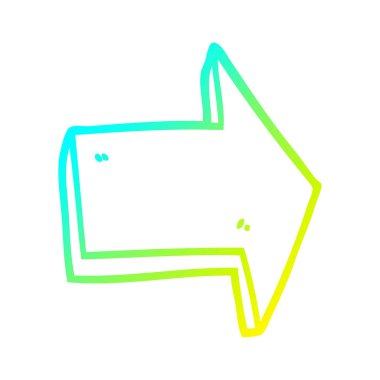 soğuk degrade çizgi çizim karikatür işaret ok