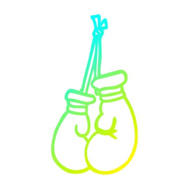 soğuk degrade çizgi çizim karikatür boks eldiven