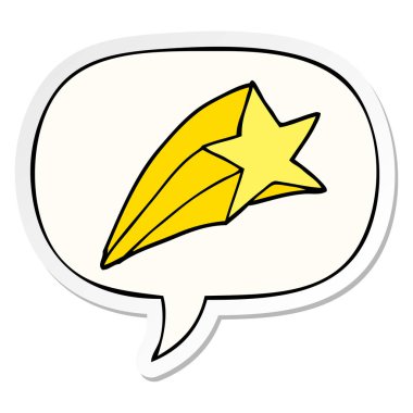 karikatür çekim yıldız ve konuşma kabarcık etiket