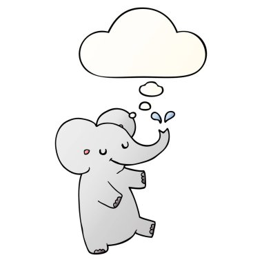 çizgi film dans fil ve pürüzsüz degrade s kabarcık düşünce