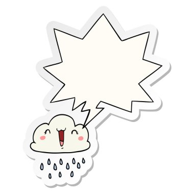 karikatür fırtına bulut ve konuşma kabarcık etiket