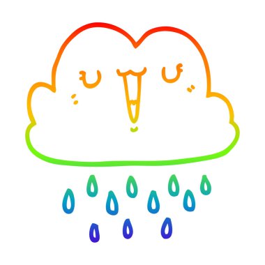 bulutlar degrade fırtına çizgi karikatür