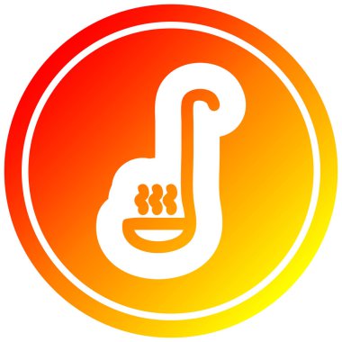 sıcak degrade spektrumda çorba kepçe dairesel