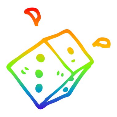 gökkuşağı degrade çizgi çizim karikatür haddeleme zar