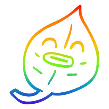 degrade çizgi gökkuşağı karikatür yaprak çizim