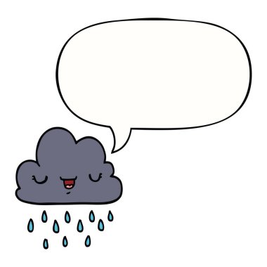 karikatür fırtına bulut ve konuşma balonu