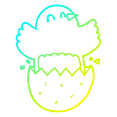 soğuk degrade çizgi çizim karikatür kuluçka tavuk