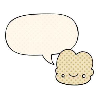 çizgi roman tarzında karikatür bulut ve konuşma balonu