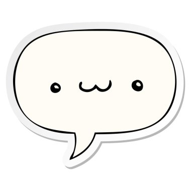 mutlu karikatür ifade ve konuşma kabarcık etiket