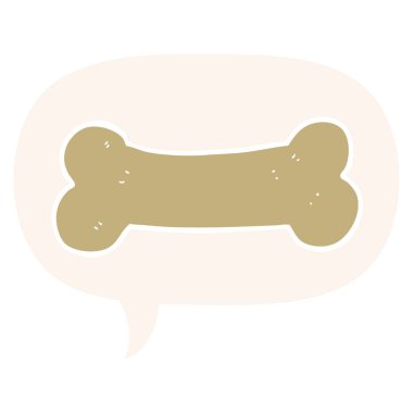 Retro tarzısevimli karikatür çizim ve konuşma balonu