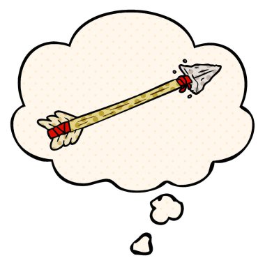 çizgi film ok ve çizgi roman tarzında düşünce balonu