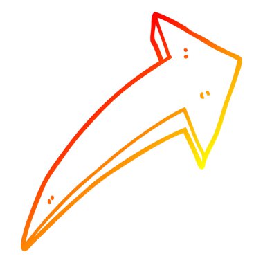 sıcak degrade çizgi çizim karikatür ok