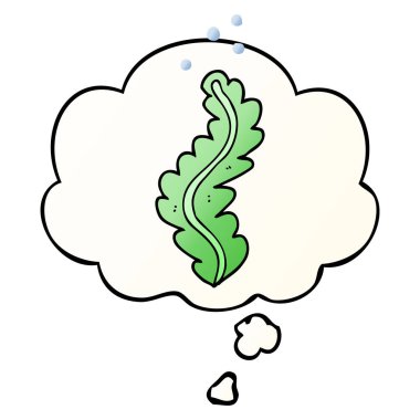 çizgi film yosunu ve pürüzsüz degrade tarzında düşünce balonu