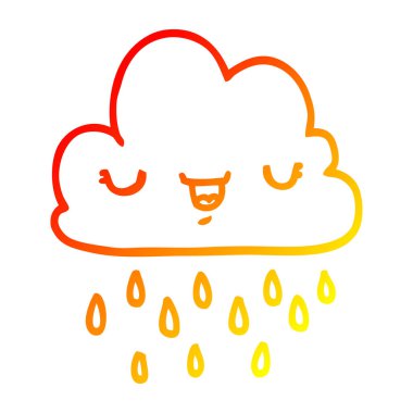 sıcak degrade çizgi çizim karikatür fırtına bulut