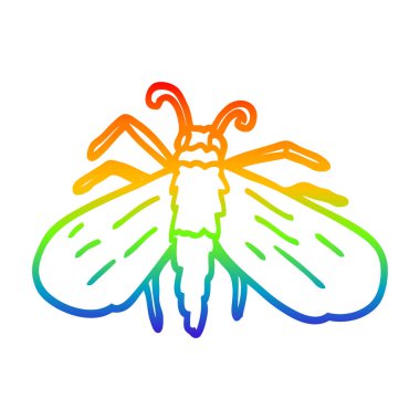 gökkuşağı degrade çizgi çizim karikatür arı