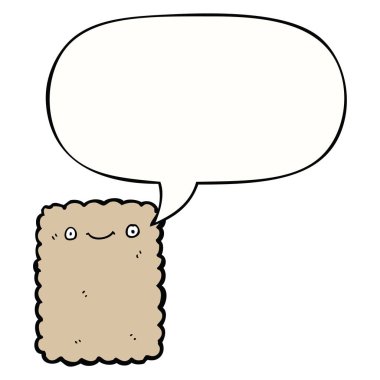 karikatür bisküvi ve konuşma balonu