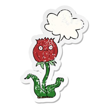 karikatür devedikeni ve konuşma balonu sıkıntılı etiket