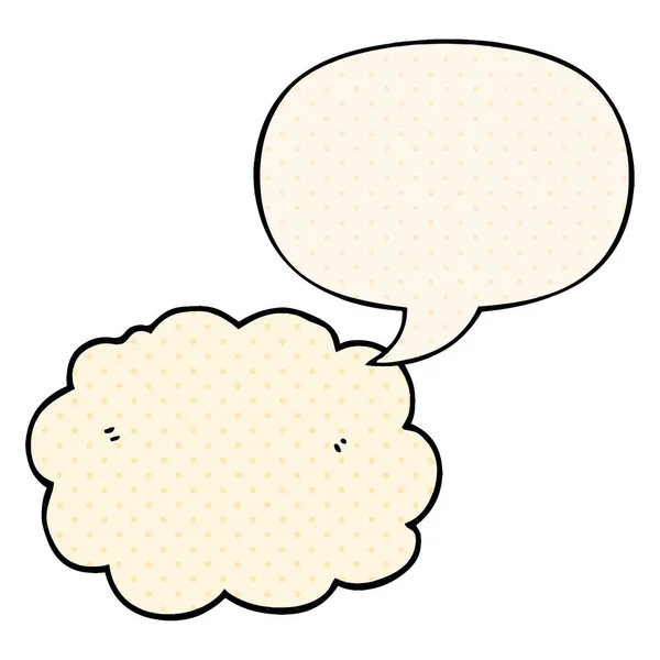 Çizgi roman tarzında karikatür bulut ve konuşma balonu — Stok Vektör