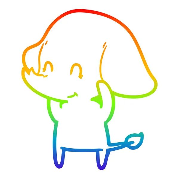 Arco iris gradiente línea dibujo — Vector de stock