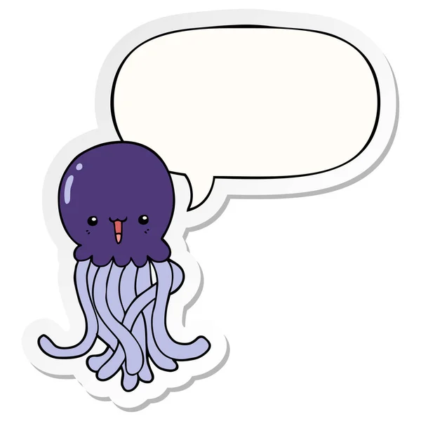 Kreslené medúzy a řeči — Stockový vektor