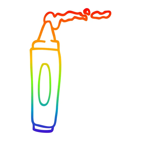 Rainbow gradient ligne dessin dessin dessin animé coloriage crayon — Image vectorielle