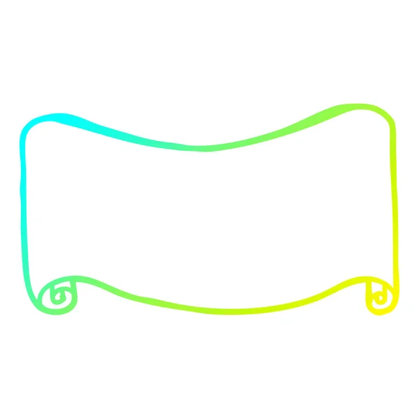 Kall gradient linje ritning tecknad banner — Stock vektor