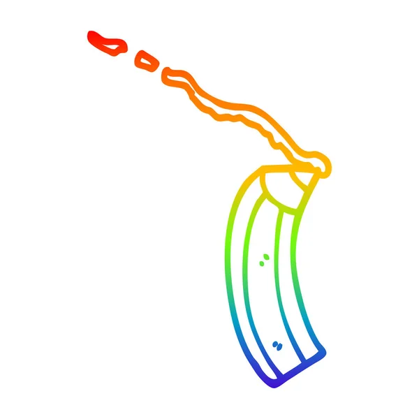 Regenboog gradiënt lijntekening cartoon gekleurd potlood — Stockvector