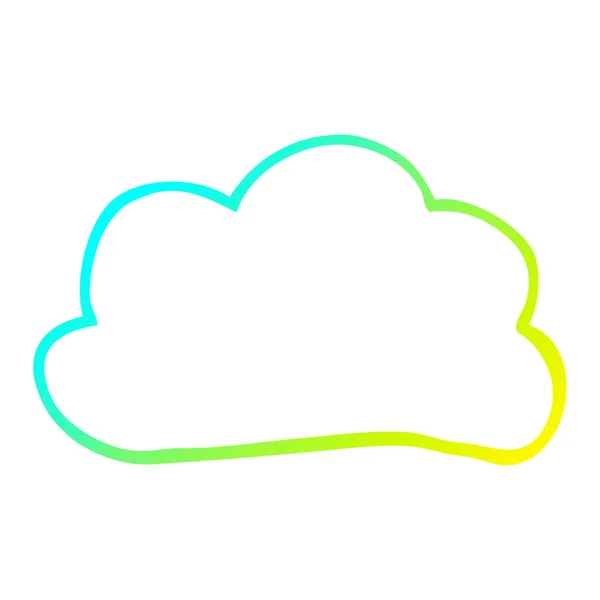 冷梯度线绘制卡通天气云 — 图库矢量图片