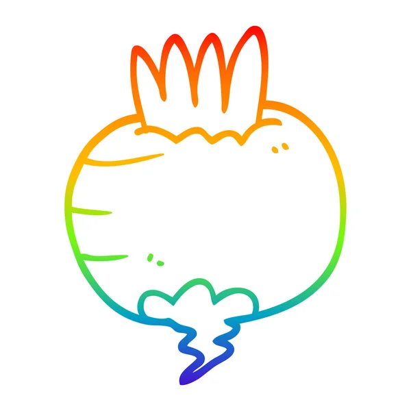 Rainbow gradient ligne dessin dessin animé suédois — Image vectorielle