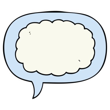 karikatür bulut ve konuşma balonu