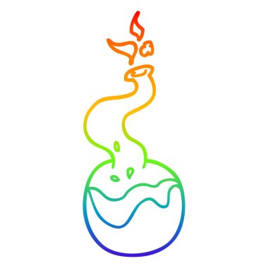 gökkuşağı gradyan çizgi çizim karikatür deney iksirleri