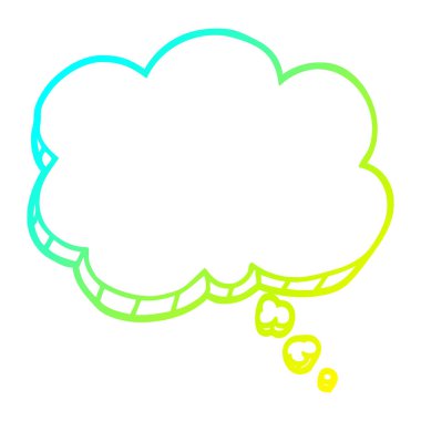 soğuk degrade çizgi çizim karikatür ifade balonu