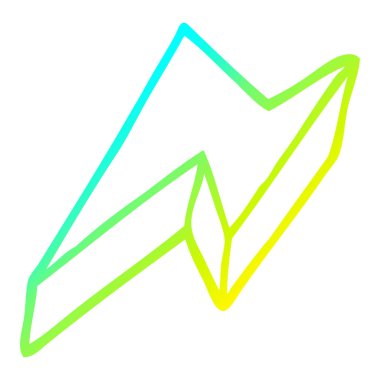 soğuk degrade çizgi çizim karikatür dekoratif yıldırım