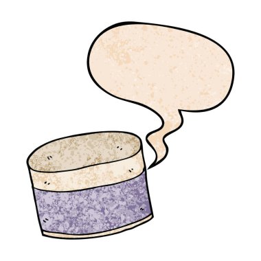 retro doku tarzında karikatür pot ve konuşma balonu