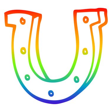 gökkuşağı gradyan çizgi çizim karikatür at ayakkabısı