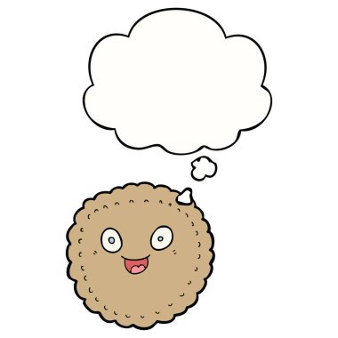 karikatür bisküvi ve düşünce kabarcık