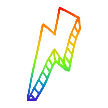 gökkuşağı degrade çizgi çizim karikatür yıldırım