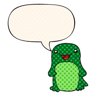 çizgi film penguen ve çizgi roman tarzında konuşma balonu