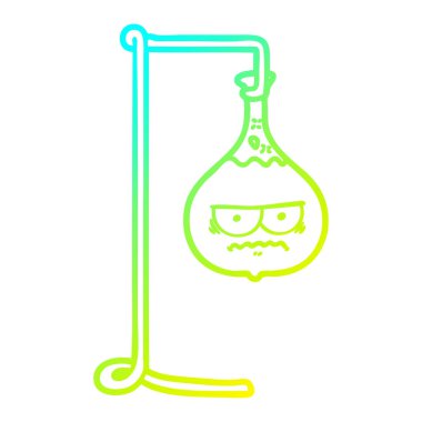 soğuk degrade çizgi çizim kızgın karikatür bilim deneyi