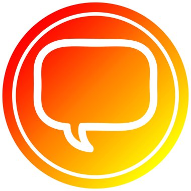 sıcak degrade spektrumda konuşma kabarcık dairesel